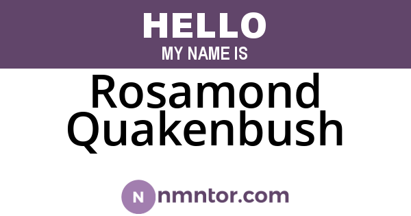 Rosamond Quakenbush