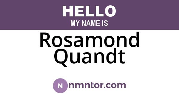 Rosamond Quandt