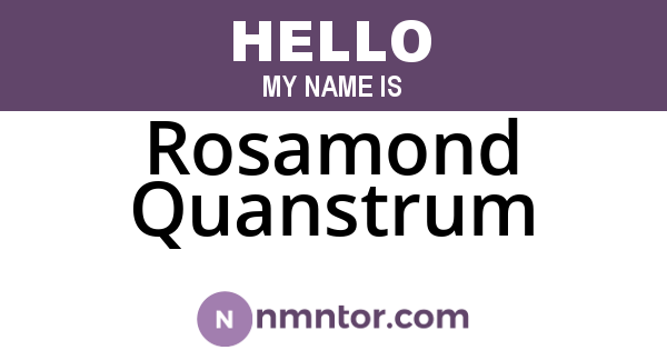 Rosamond Quanstrum