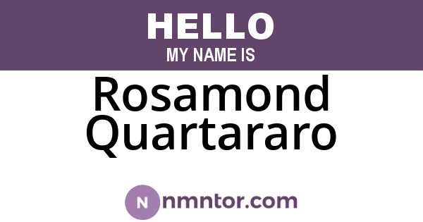 Rosamond Quartararo