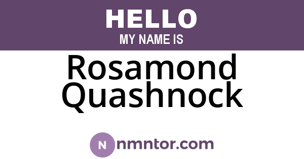 Rosamond Quashnock