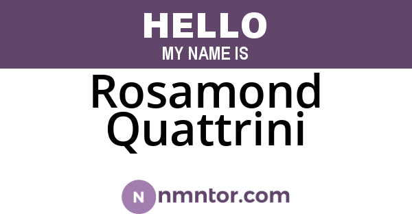 Rosamond Quattrini