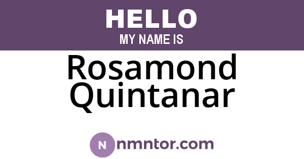 Rosamond Quintanar