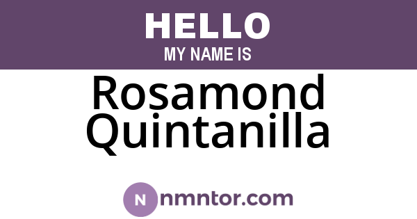 Rosamond Quintanilla