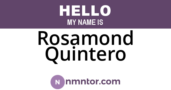 Rosamond Quintero