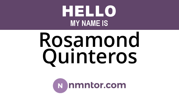 Rosamond Quinteros