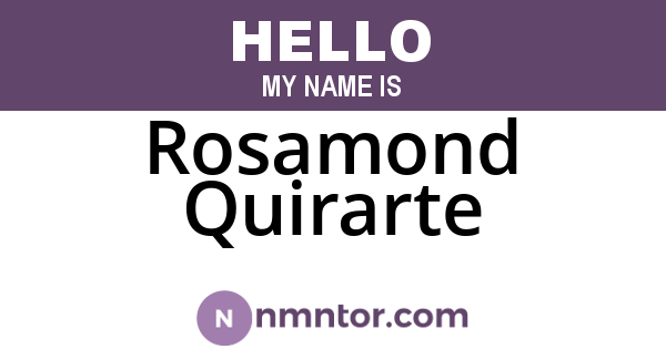 Rosamond Quirarte