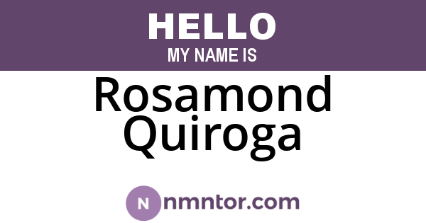 Rosamond Quiroga