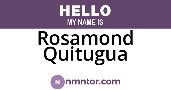 Rosamond Quitugua
