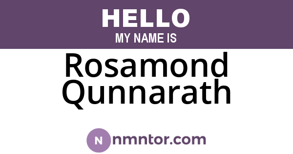 Rosamond Qunnarath