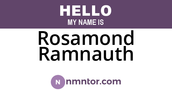 Rosamond Ramnauth
