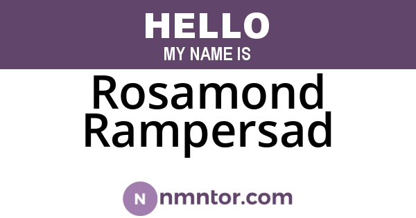 Rosamond Rampersad