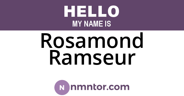 Rosamond Ramseur