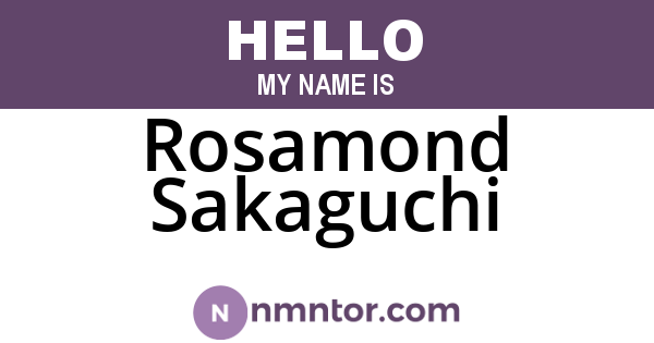 Rosamond Sakaguchi