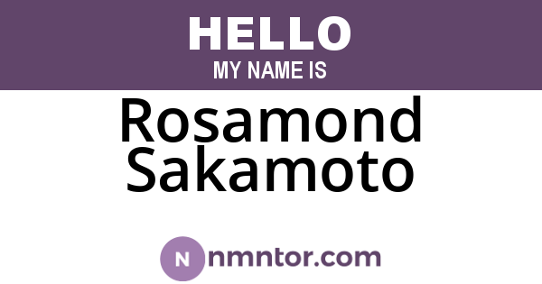 Rosamond Sakamoto