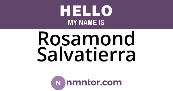Rosamond Salvatierra