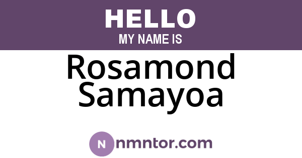 Rosamond Samayoa