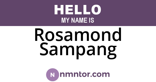 Rosamond Sampang