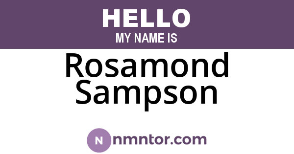 Rosamond Sampson
