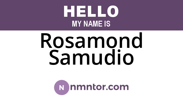 Rosamond Samudio