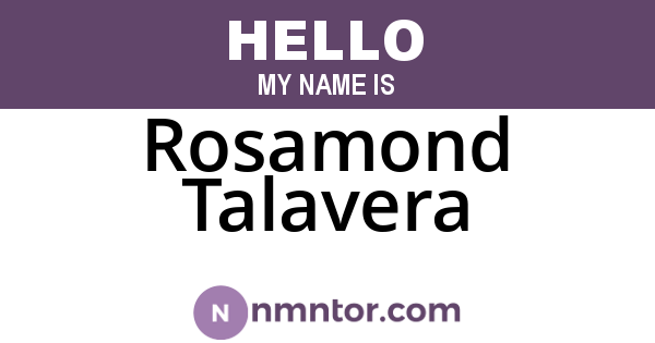 Rosamond Talavera