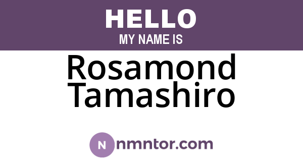 Rosamond Tamashiro