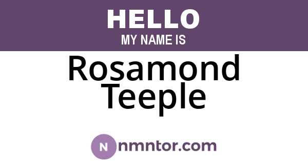 Rosamond Teeple