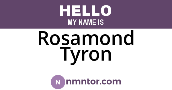 Rosamond Tyron