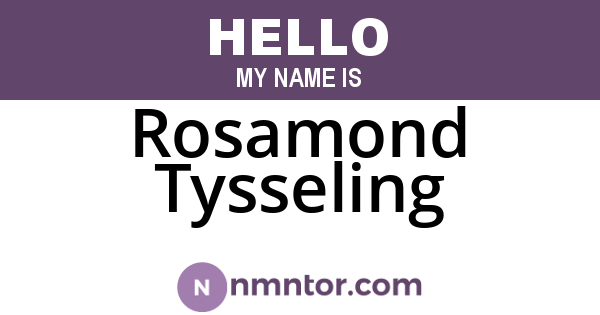 Rosamond Tysseling