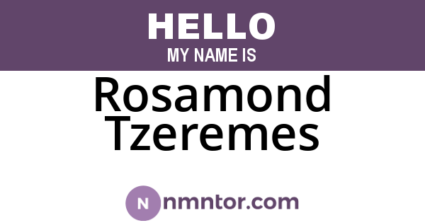 Rosamond Tzeremes
