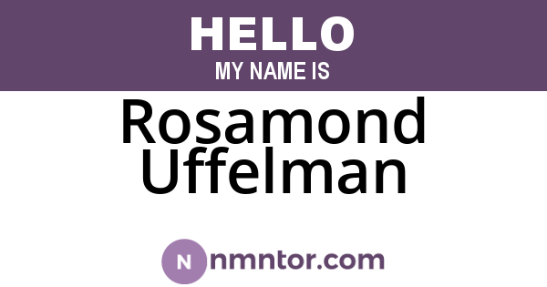 Rosamond Uffelman