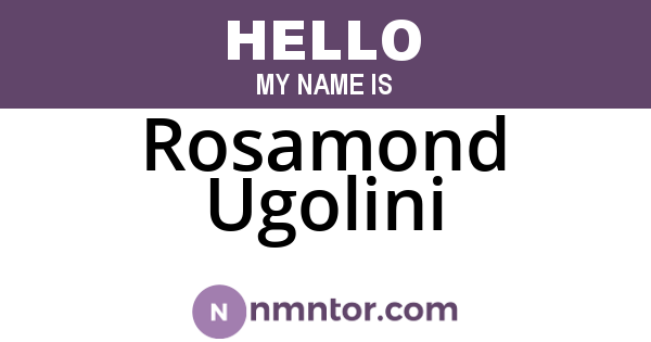 Rosamond Ugolini