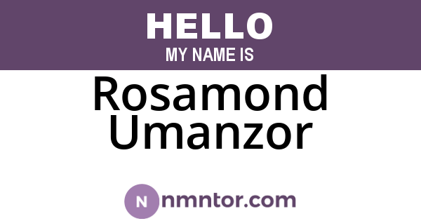 Rosamond Umanzor
