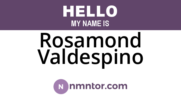 Rosamond Valdespino