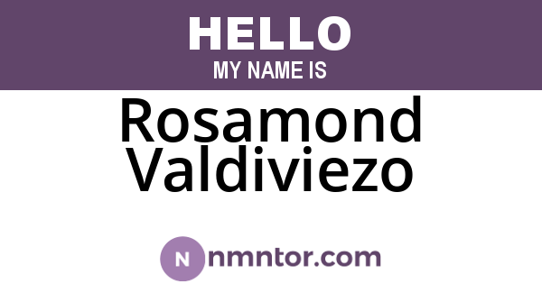 Rosamond Valdiviezo