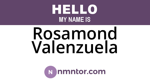Rosamond Valenzuela