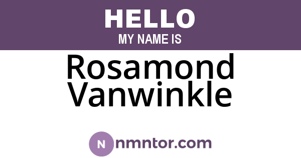 Rosamond Vanwinkle