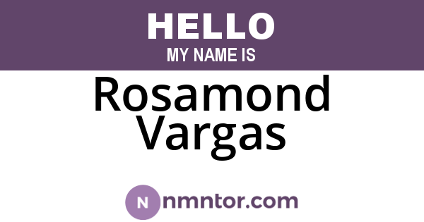 Rosamond Vargas