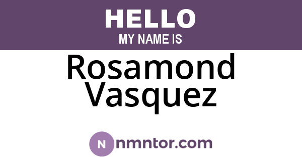 Rosamond Vasquez