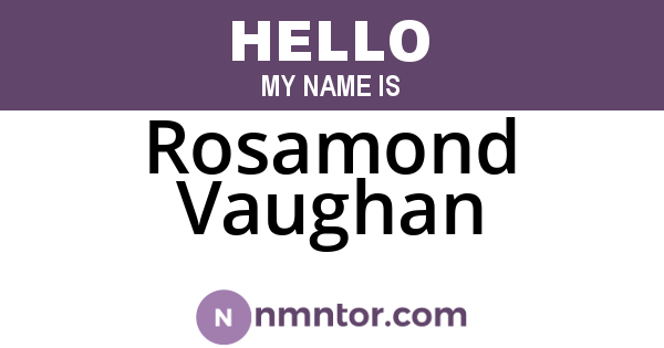 Rosamond Vaughan