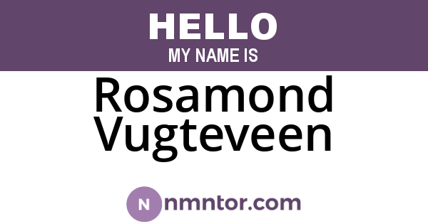 Rosamond Vugteveen