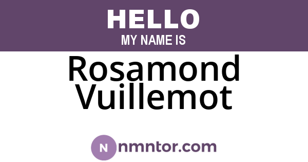 Rosamond Vuillemot