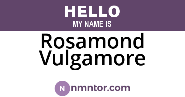 Rosamond Vulgamore
