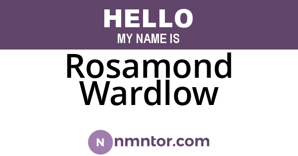 Rosamond Wardlow