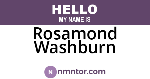 Rosamond Washburn