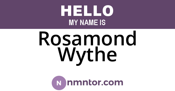 Rosamond Wythe