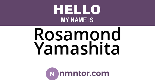 Rosamond Yamashita