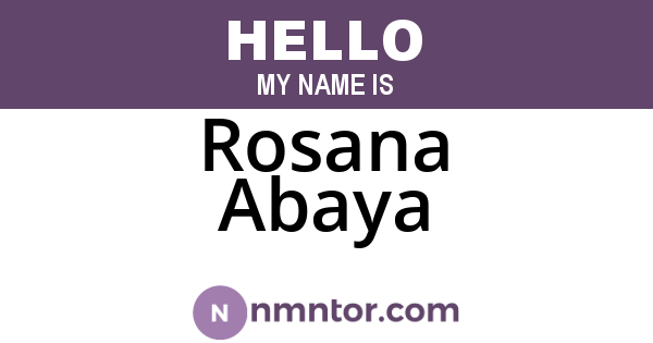 Rosana Abaya