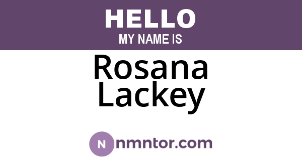 Rosana Lackey