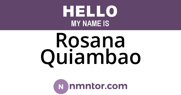 Rosana Quiambao